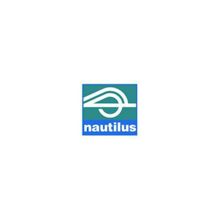 Logo Nautile vert, bleu et blanc
